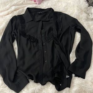 Black top with tie front